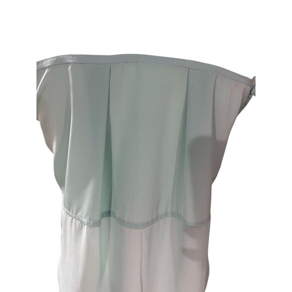 NEW Princess Vera Wang Womens S Green Sheer Top Elegant Chic Blouse Sleeveless - Picture 4 of 11